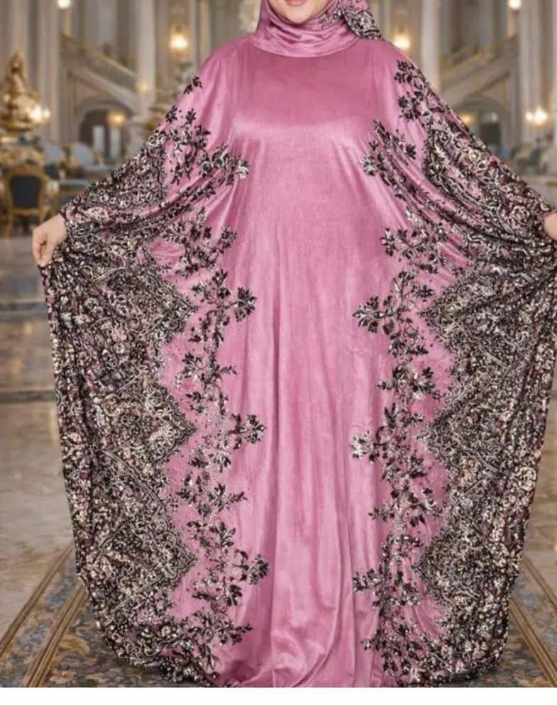 silk prayer dress Jumbo Premium Silk Prayer Robe With Luxurious Lace Motif Sundari, Muslim Prayer Dress, Muslim Prayer Attire, Prayer Outfit, Prayer Clothes