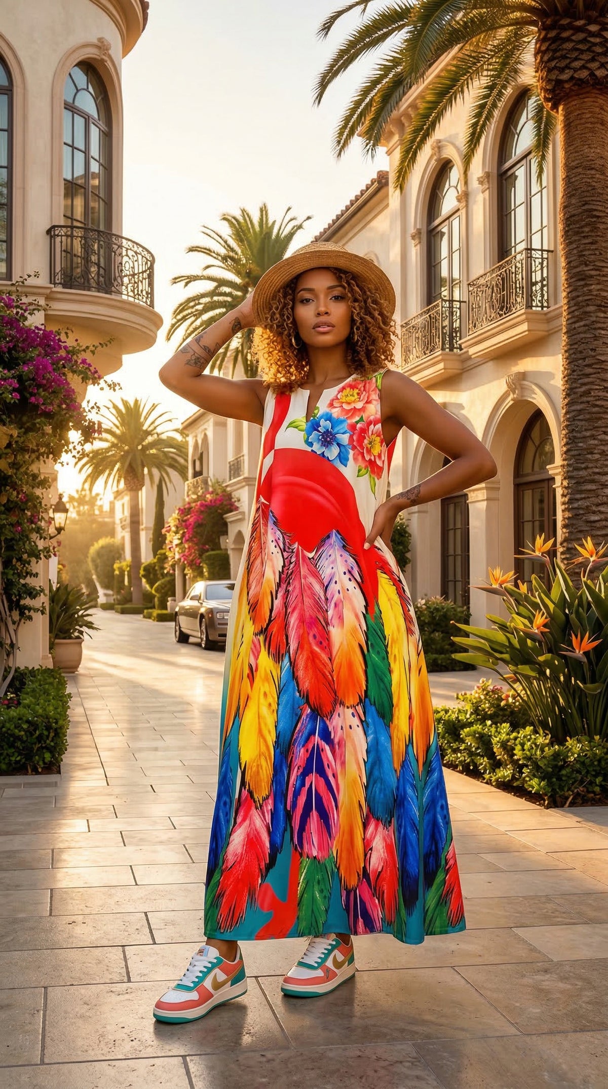 Floral Muse Oversized Maxi Dress